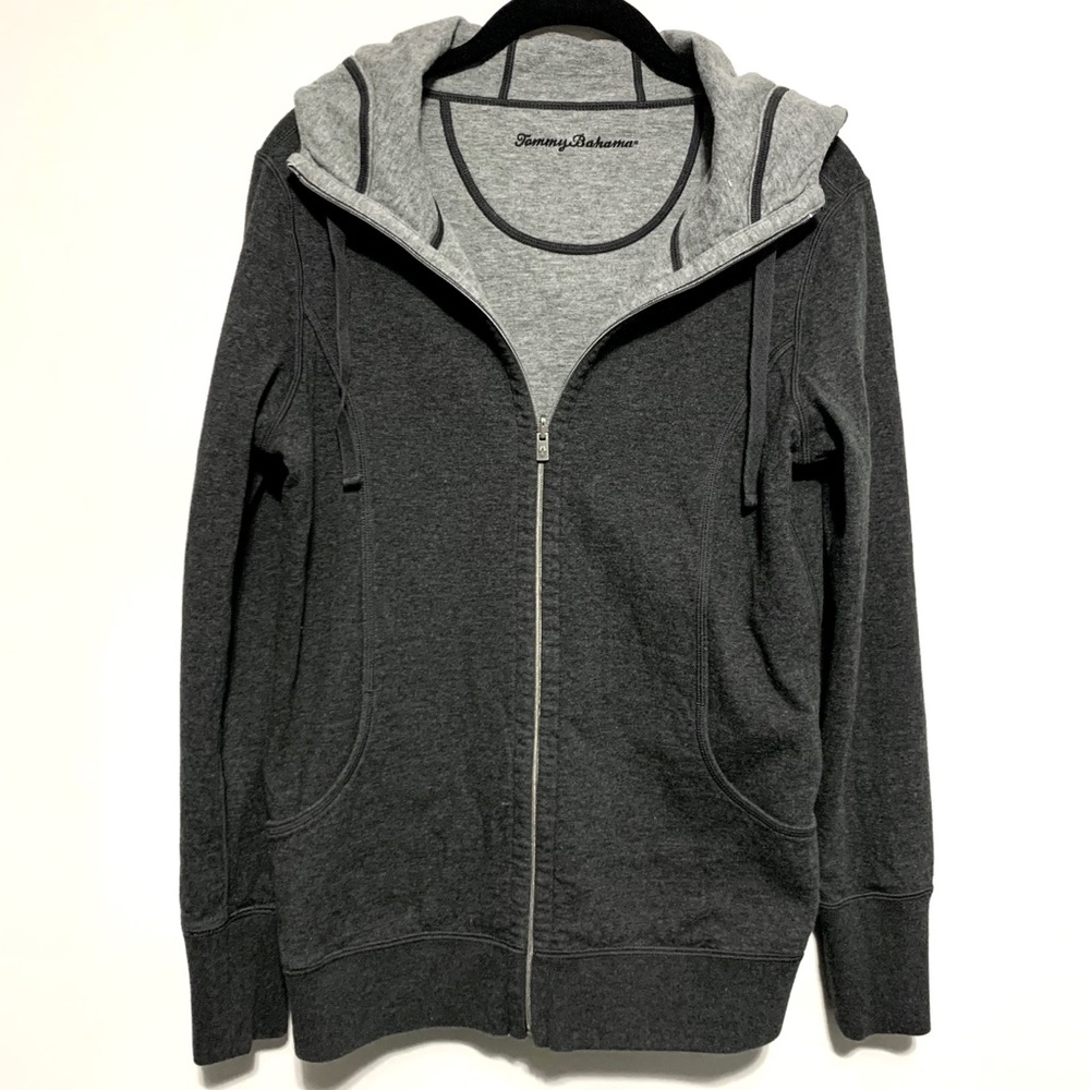 Tommy Bahama Reversible Zip Up Jacket - Gray
